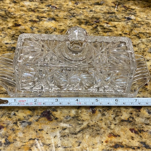 Vintage Crystal Butter Dish / Butter Stick - Picture 9 of 9